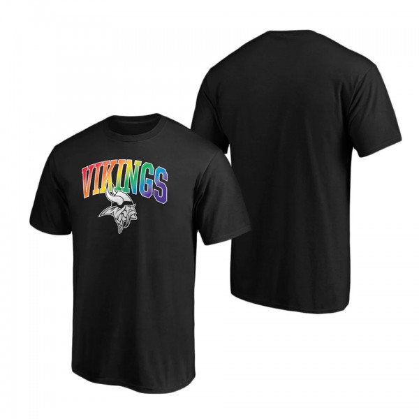 Minnesota Vikings Black Pride Logo T-Shirt