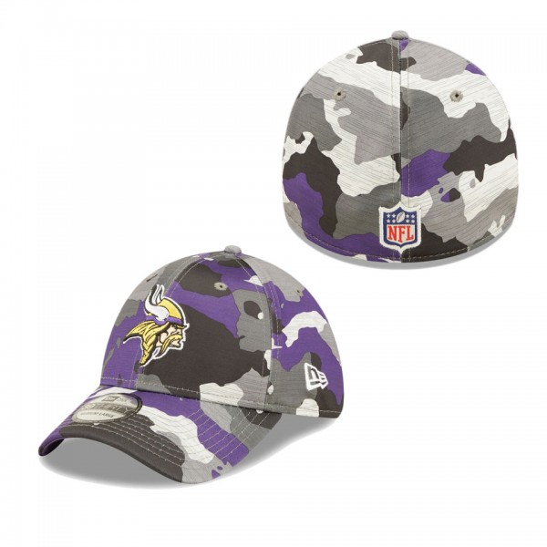 Minnesota Vikings Camo 2022 NFL Training Camp Official 39THIRTY Flex Hat