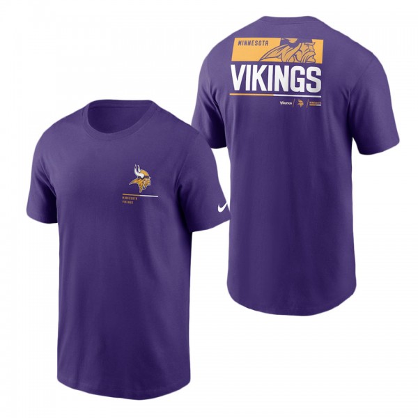 Men's Minnesota Vikings Purple Team Incline T-Shir...
