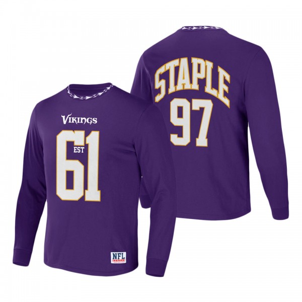 Men's Minnesota Vikings NFL x Staple Purple Core T...