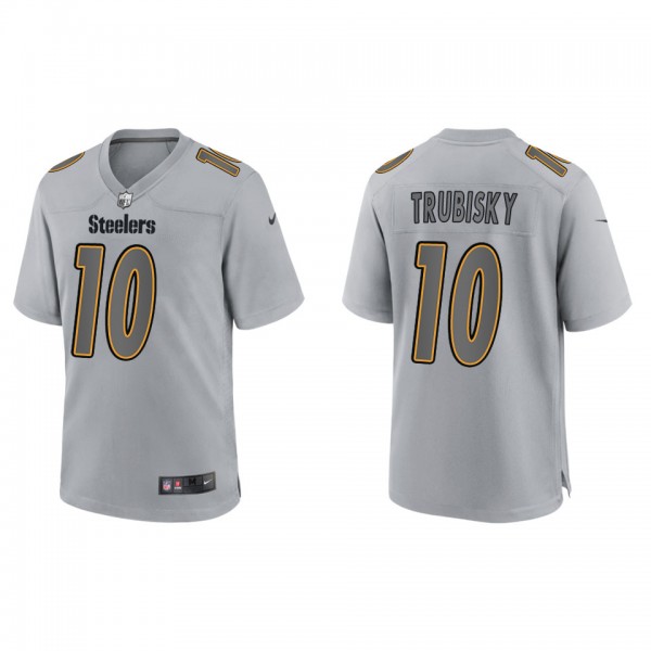 Mitchell Trubisky Pittsburgh Steelers Gray Atmosphere Fashion Game Jersey