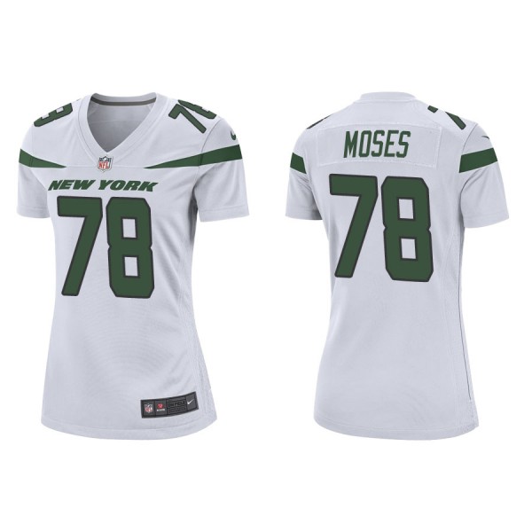 Women's New York Jets Morgan Moses White Game Jers...