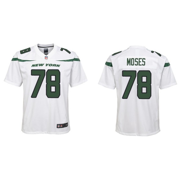 Youth New York Jets Morgan Moses White Game Jersey