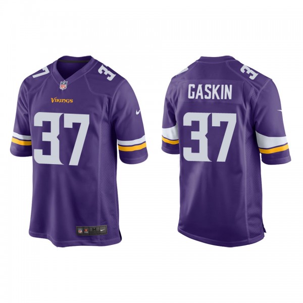 Men's Minnesota Vikings Myles Gaskin Purple Game J...