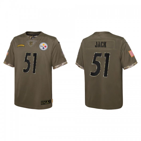 Myles Jack Youth Pittsburgh Steelers Olive 2022 Sa...