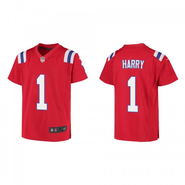 Youth N'Keal Harry New England Patriots Red Game J...