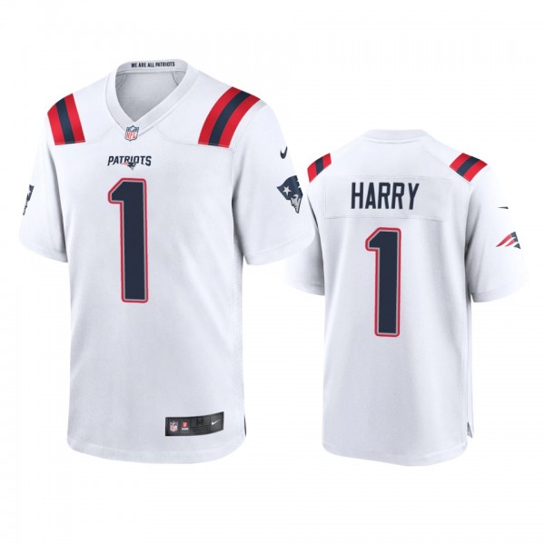 New England Patriots N'Keal Harry White Game Jerse...