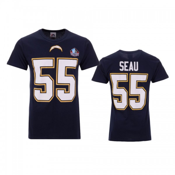 Los Angeles Chargers #55 Junior Seau Navy Hall of ...