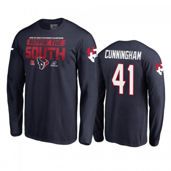 Houston Texans #41 Zach Cunningham Navy 2018 AFC S...