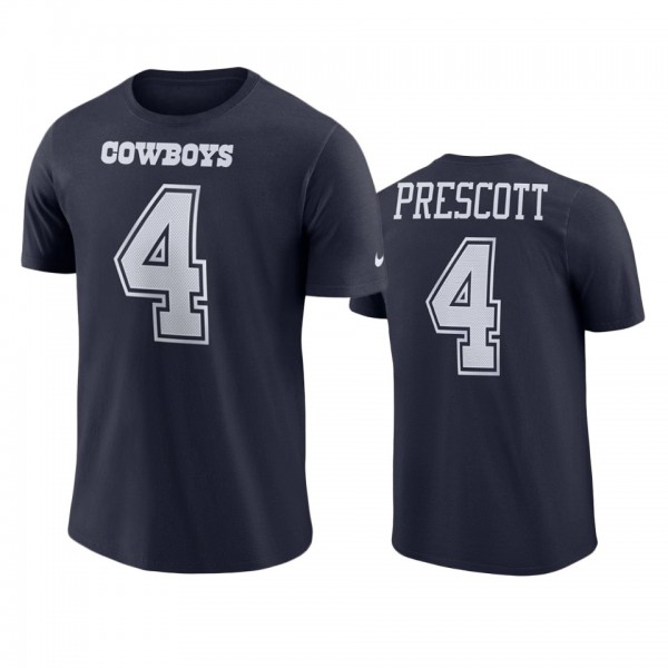Cowboys #4 Dak Prescott Navy Player Pride T-Shirt ...