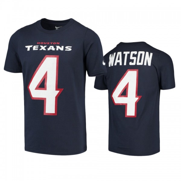 Texans #4 Deshaun Watson Navy Player Pride T-Shirt...