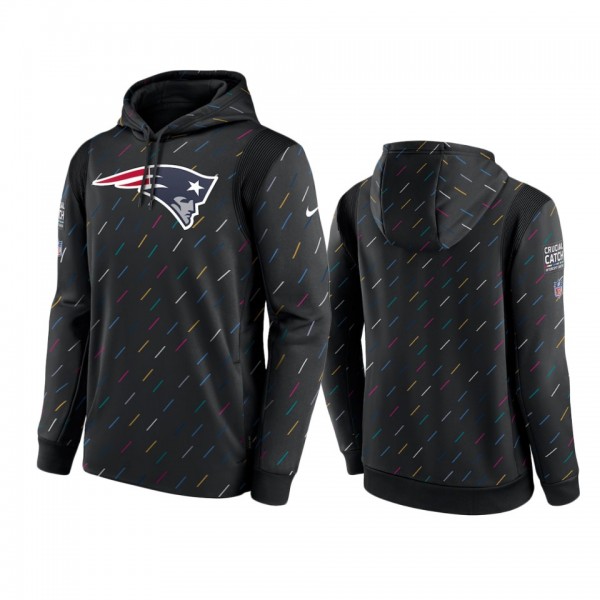 Men's New England Patriots Charcoal Therma Pullove...