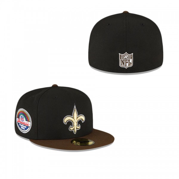 New Orleans Saints Black Walnut 59FIFTY Fitted Hat