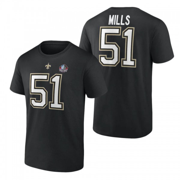 New Orleans Saints Sam Mills Black Hall of Fame Na...