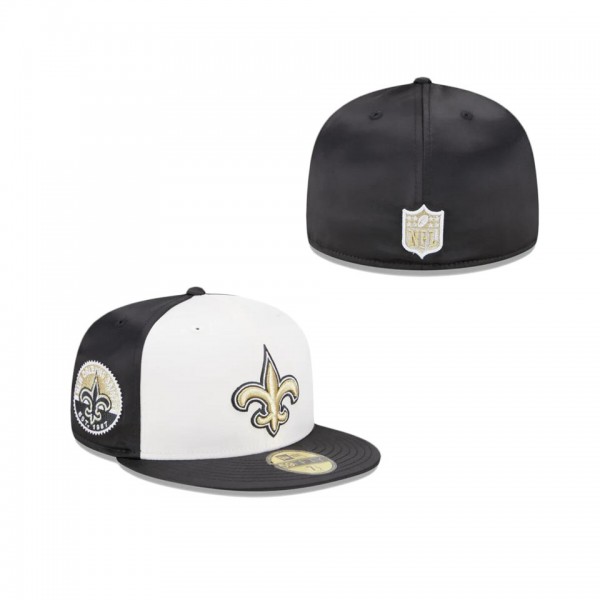 New Orleans Saints Throwback Satin 59FIFTY Fitted ...