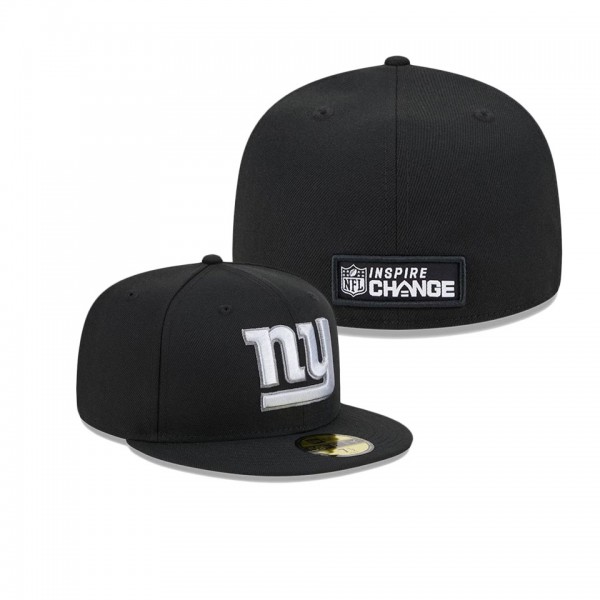 Men's New York Giants Black 2023 Inspire Change 59FIFTY Fitted Hat