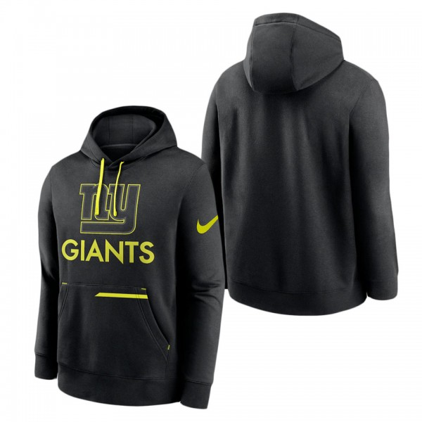 Men's New York Giants Nike Black Volt Pullover Hoo...