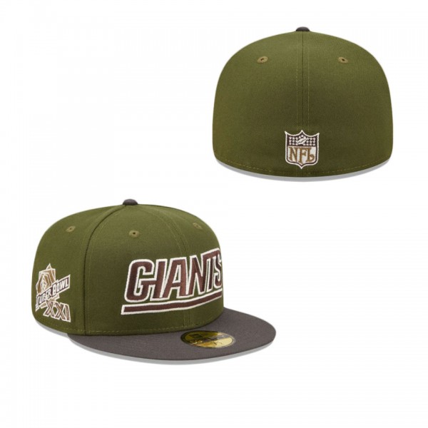 New York Giants Olive Graphite Super Bowl XXI 59FI...