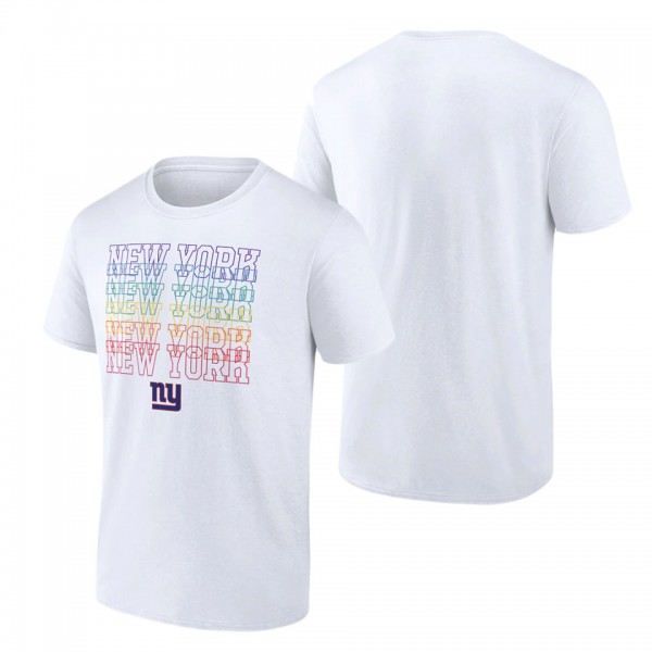 New York Giants Fanatics Branded White City Pride T-Shirt