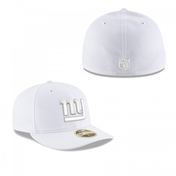 Men's New York Giants White on White Low Profile 59FIFTY Fitted Hat