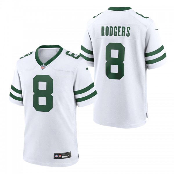 Men's New York Jets Aaron Rodgers Legacy White Gam...