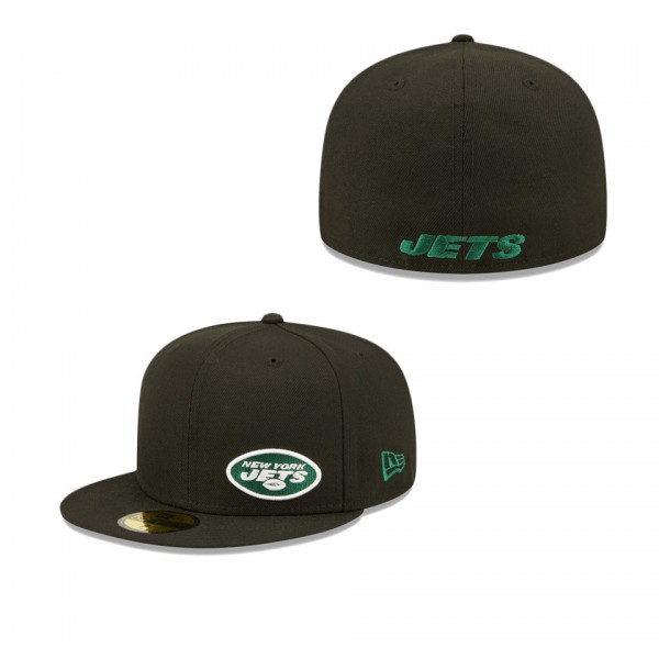 Men's New York Jets Black Flawless 59FIFTY Fitted ...