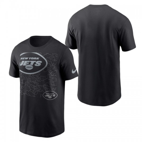 Men's New York Jets Black RFLCTV T-Shirt