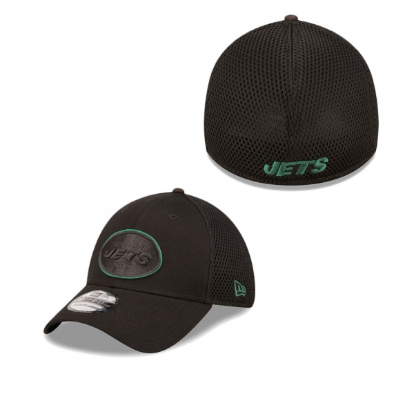 Men's New York Jets Black Team Neo 39THIRTY Flex H...