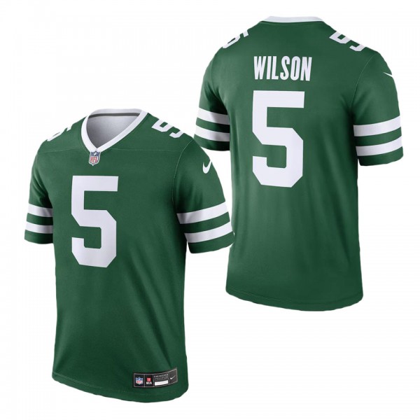 Men's New York Jets Garrett Wilson Legacy Green Le...