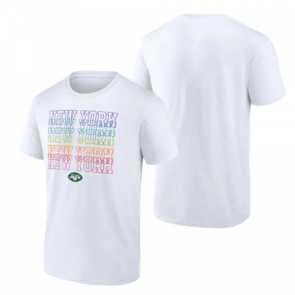New York Jets Fanatics Branded White City Pride T-...