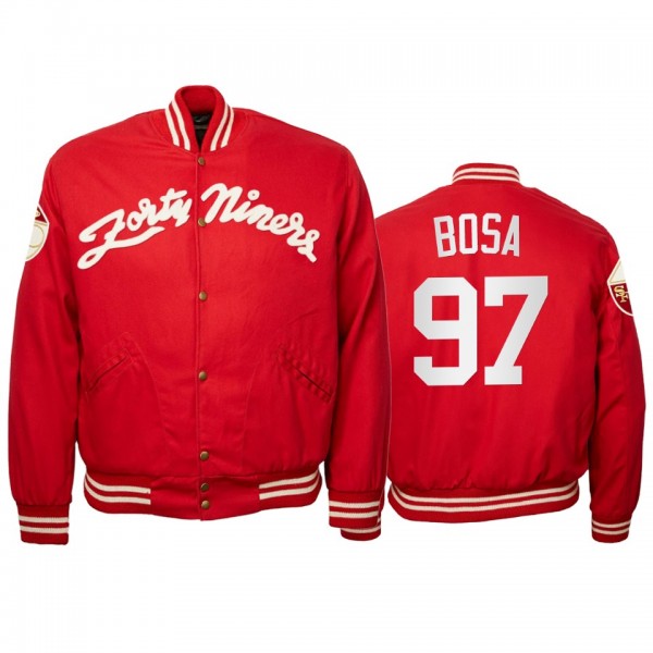 San Francisco 49ers Nick Bosa Red 1957 Authentic V...