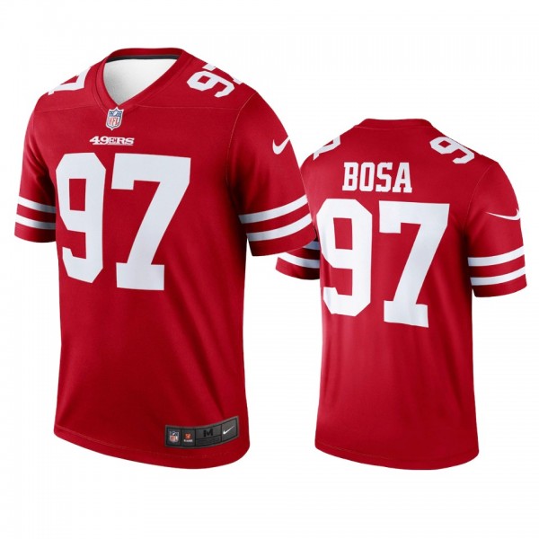 San Francisco 49ers Nick Bosa Scarlet Legend Jerse...