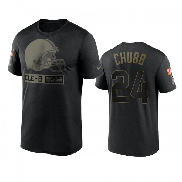 Cleveland Browns Nick Chubb Black 2020 Salute To S...