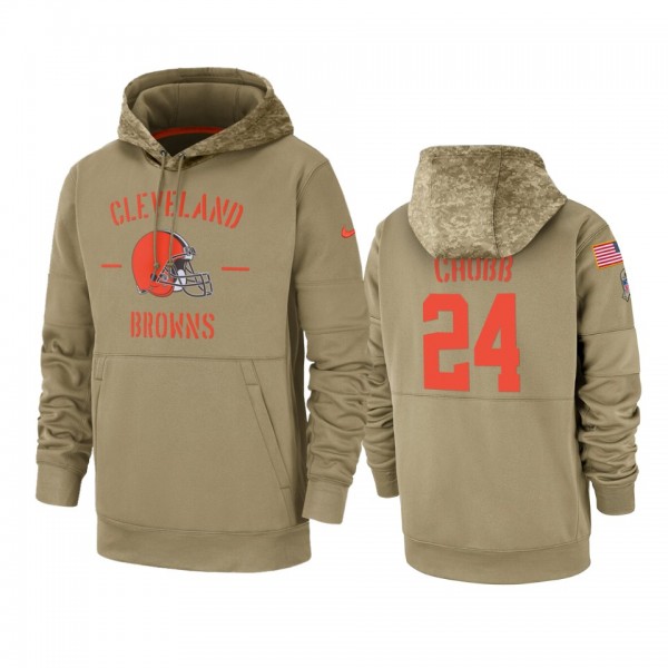 Cleveland Browns Nick Chubb Tan 2019 Salute to Ser...