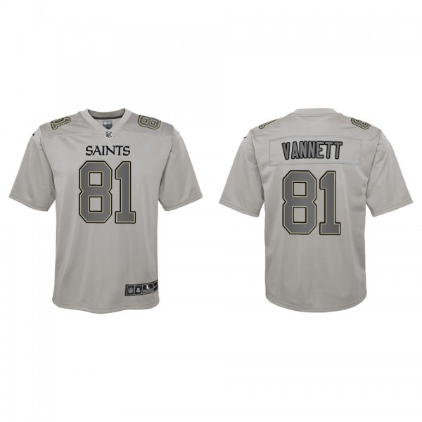 Nick Vannett Youth New Orleans Saints Gray Atmosph...