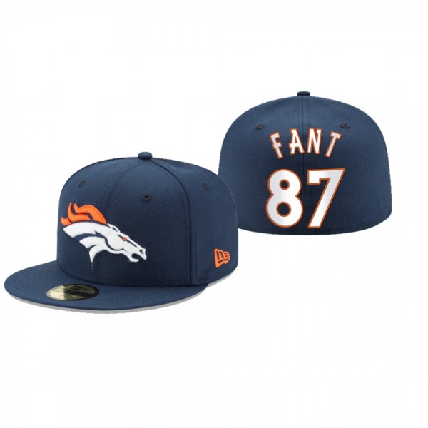 Denver Broncos Noah Fant Navy Omaha 59FIFTY Fitted...