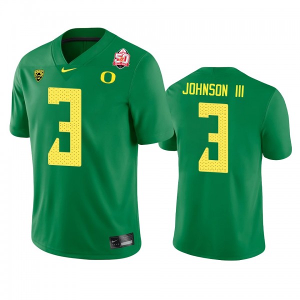 Oregon Ducks Johnny Johnson III Green 2021 Fiesta Bowl Game Jersey