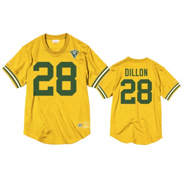 Green Bay Packers A.J. Dillon Gold Throwback 75th ...