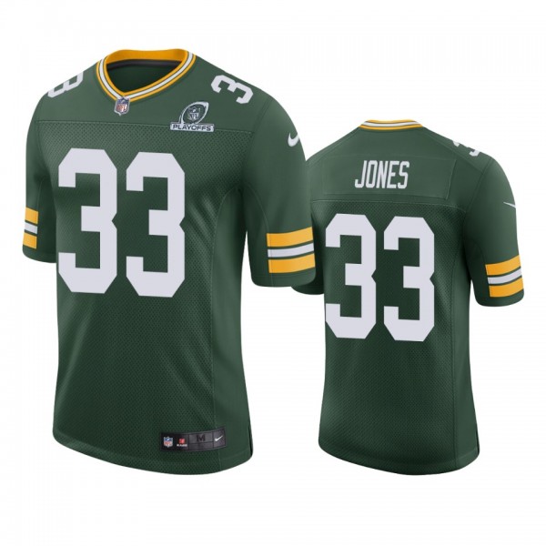 Green Bay Packers Aaron Jones Green 2020 NFL Playoffs Jersey