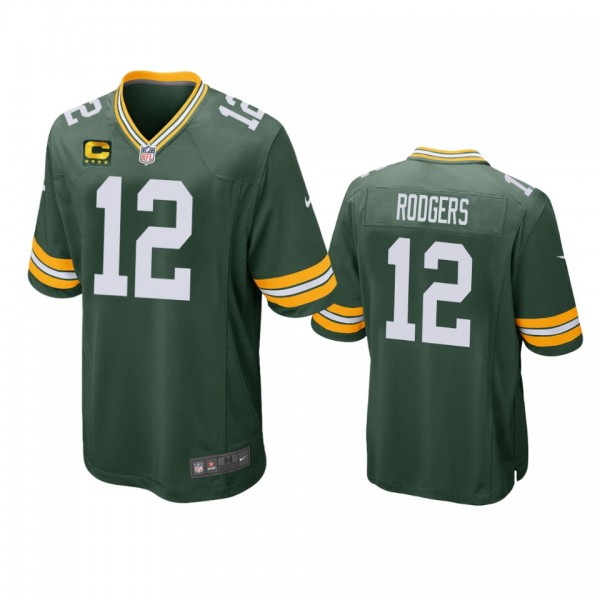 Green Bay Packers Aaron Rodgers Green Game Captain...