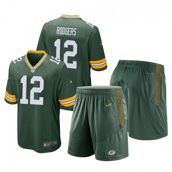 Green Bay Packers Aaron Rodgers Green Game Shorts ...