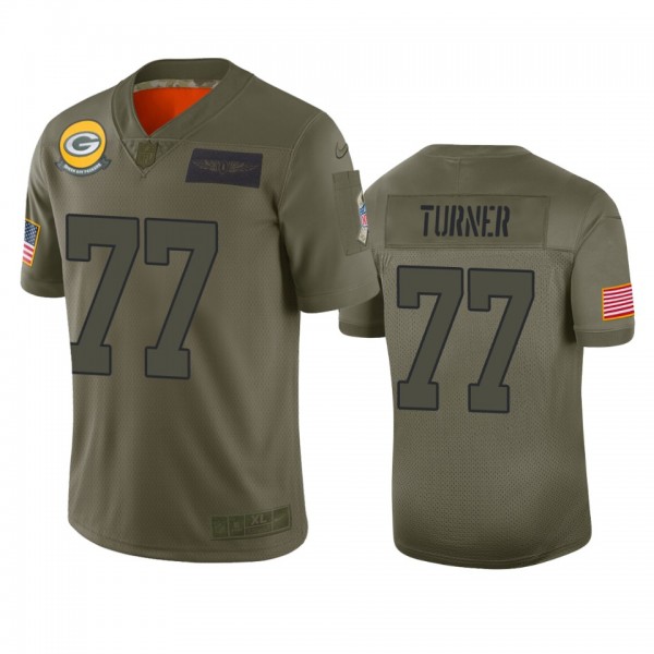 Green Bay Packers Billy Turner Camo 2019 Salute to Service Limited Jersey