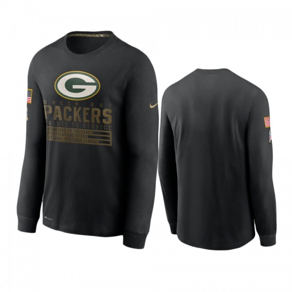 Green Bay Packers Black 2020 Salute to Service Sid...