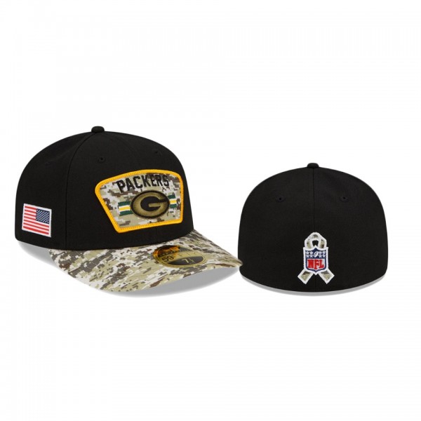 Green Bay Packers Black Camo 2021 Salute To Servic...