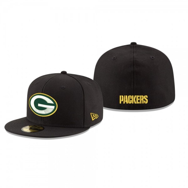 Green Bay Packers Black Omaha 59FIFTY Hat