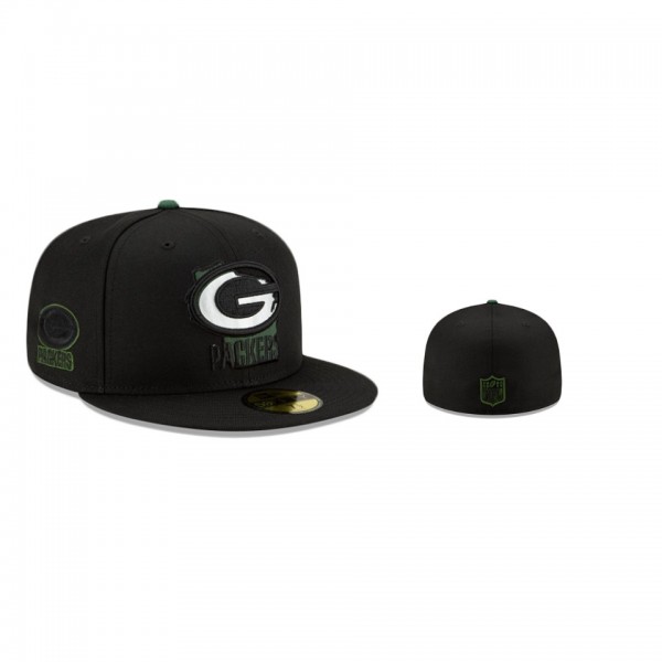 Green Bay Packers Black State Logo Reflect 59Fifty...