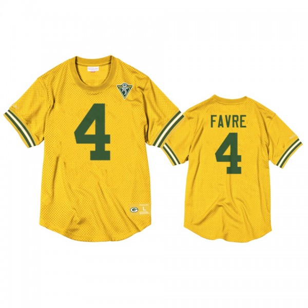 Green Bay Packers Brett Favre Gold Throwback 75th ...