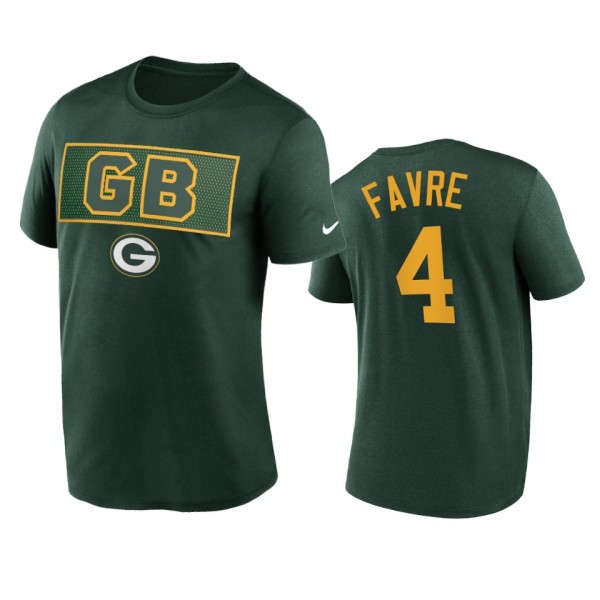 Green Bay Packers Brett Favre Green Alt Logo T-Shi...