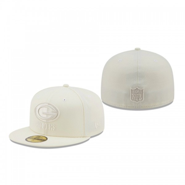Green Bay Packers Cream Color Pack 59FIFTY Fitted ...