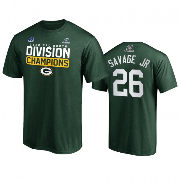 Green Bay Packers Darnell Savage Jr. Green 2020 NFC North Division Champions T-Shirt